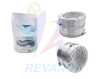 DUCTO FLEXIBLE DE ALUMINIO A/A PORTATILES (DIAMETRO 6 PULG / LARGO 3M)