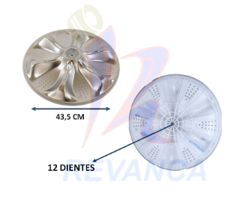 AGITADOR PLATEADO LAVADORA SAMSUNG DC66-00881AX002 43.50CM