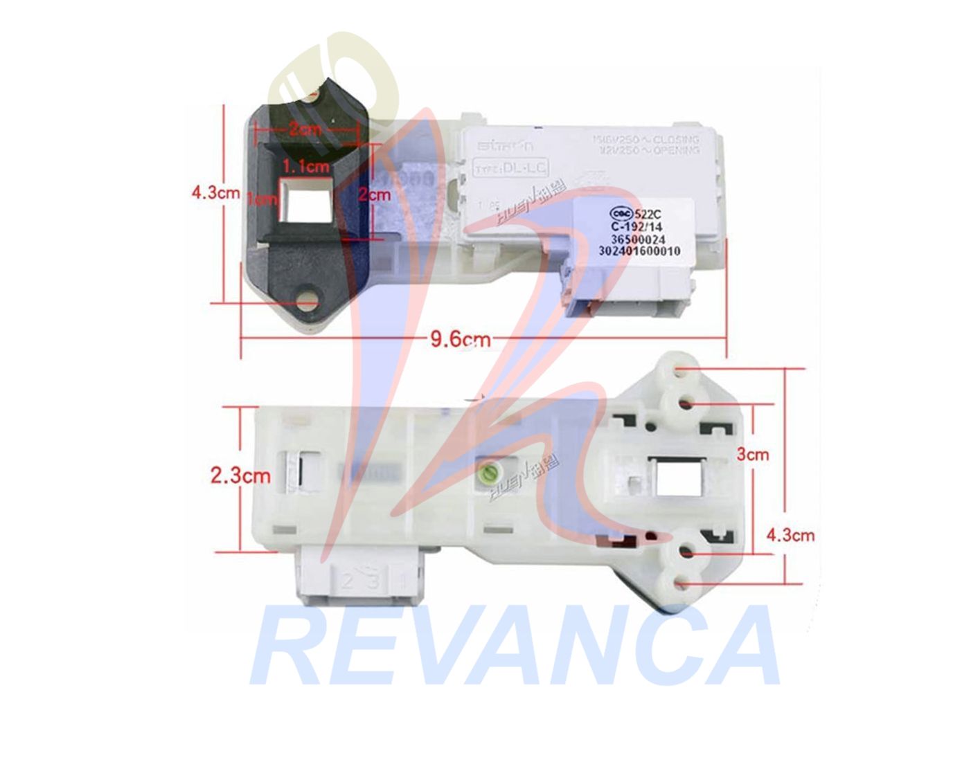SWITCH LID LOCK LAVADORA FRIGIDAIRE/ELECTROLUX CHINA 302401600010/17438100000451/ZV-446L10