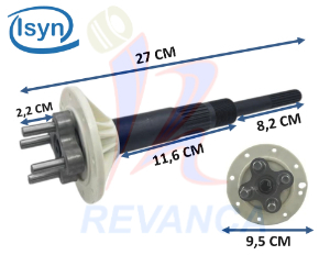 CAMISA C/EJE Y BASE LAVADORA MABE KRAKEN AQUA SAVER GREEN BASE PEQUE?A 233D2549G003