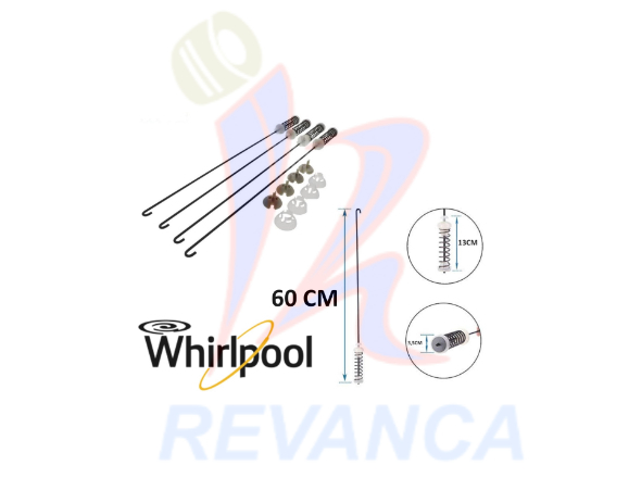 AMORTIGUADOR VARILLA WHIRLPOOL W10780048/W910010044 ORIGINAL
