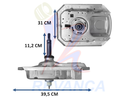 TRANSMISION LAVADORA WHIRLPOOL MEXICANA/HACEB COLOMBIANA