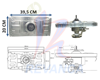 TRANSMISION METALICA C/PUENTE PLATEADA MAGIC QUEEN/ELECTROLUX/50-1
