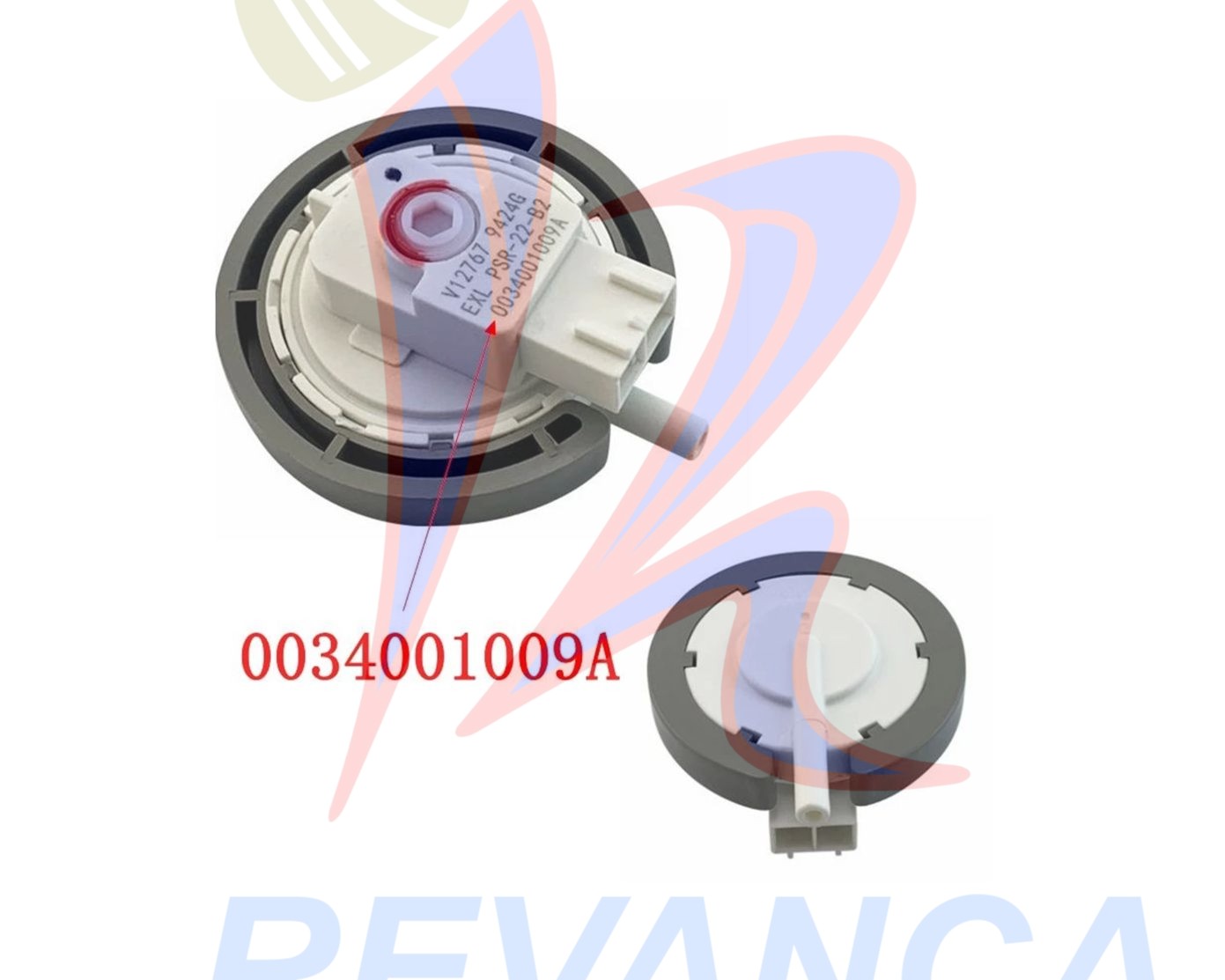 PRESOSTATO LAV. HAIER 0034001009A/31691002/V02767/PSR-22-B2 2 TERMINALES