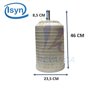 TINA SECADO CON ARO 7KG J12-D * DIAM: 235 MM / ALTO: 475 MM (EJE 12MM)
