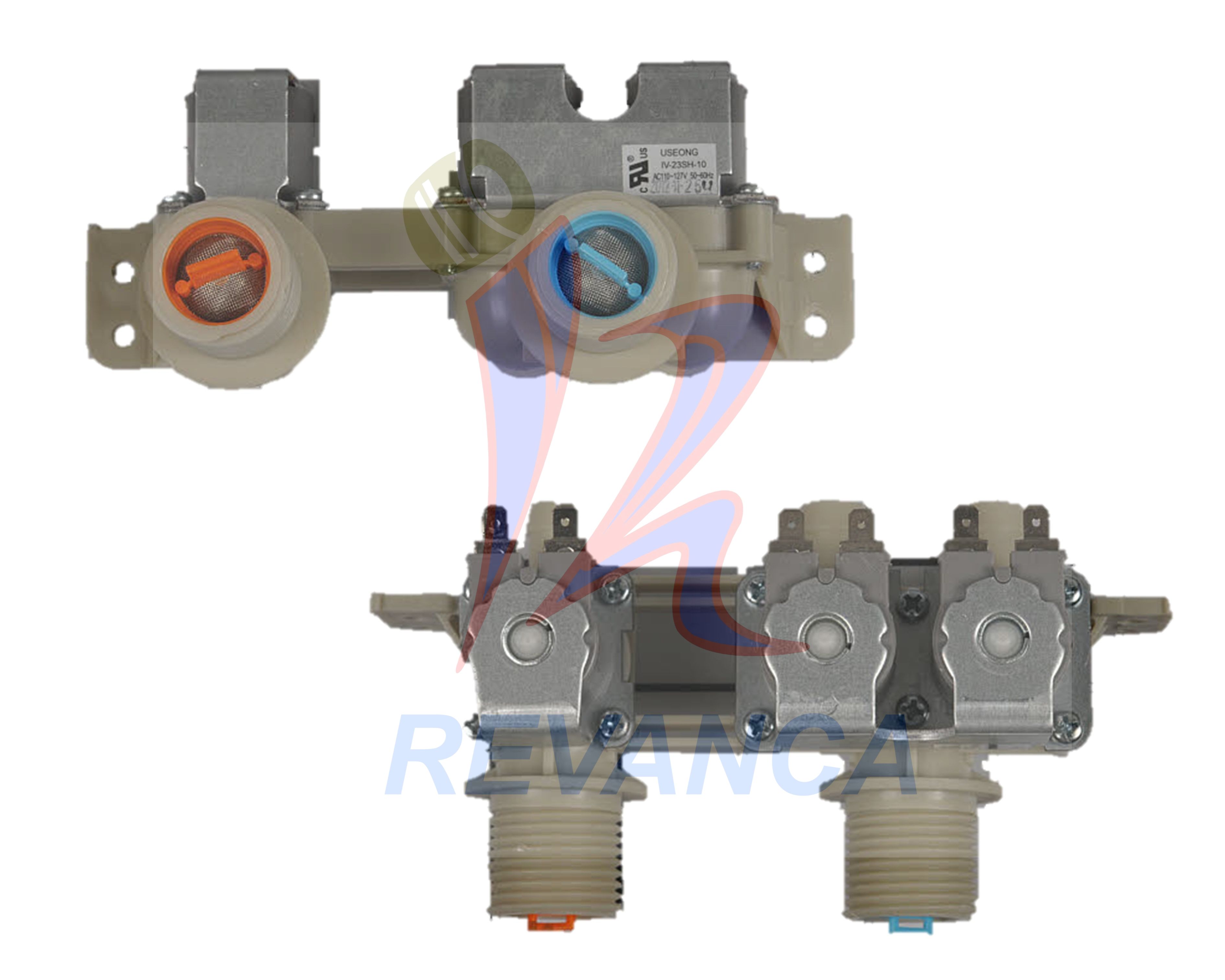 VALVULA ENTRADA DE AGUA TRIPLE LAV. HAIER GWT750AW/0034000076B