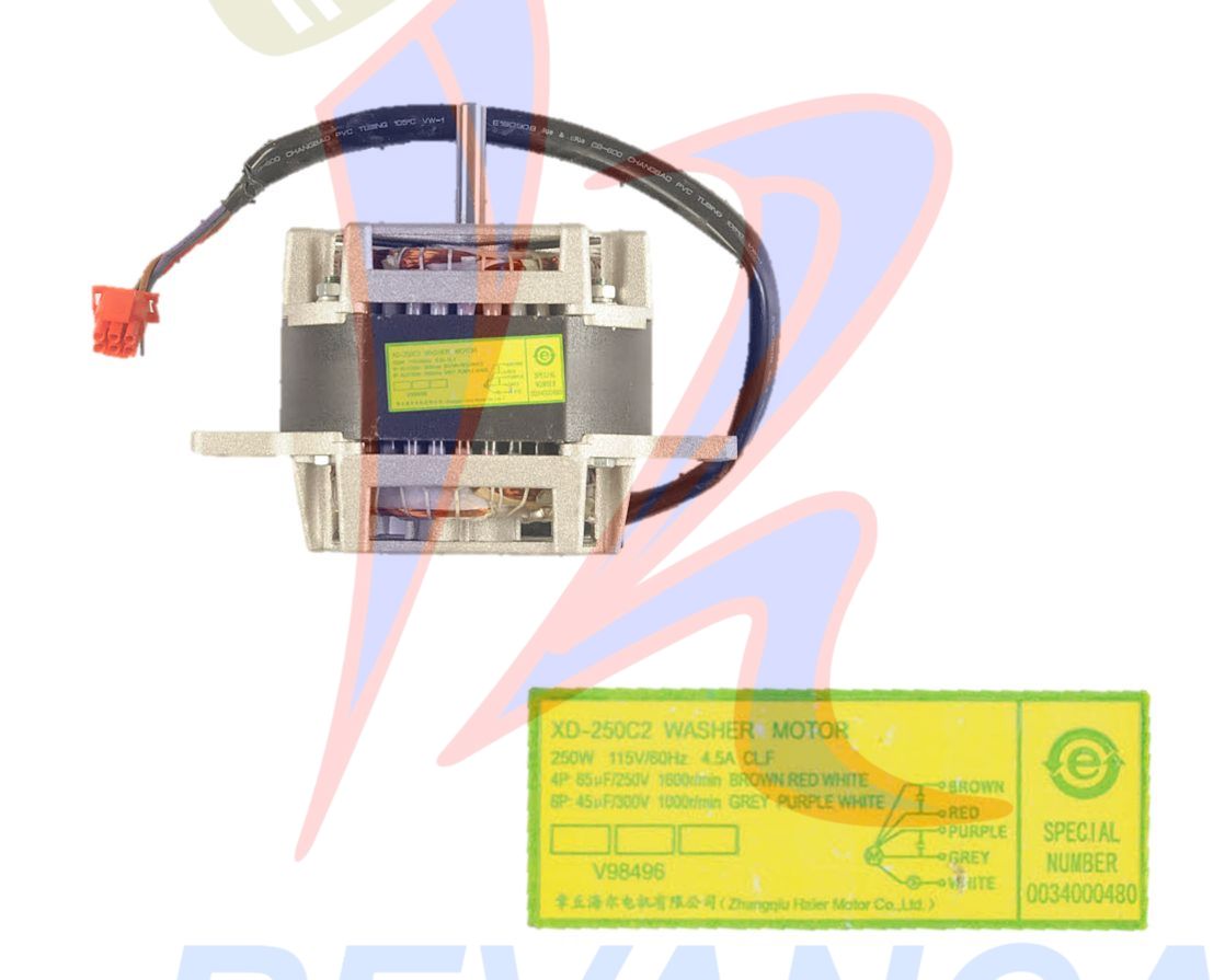MOTOR LAVADORA HAIER GWT750AW/0034000480/XD-250C2/V98496 250W 12MM