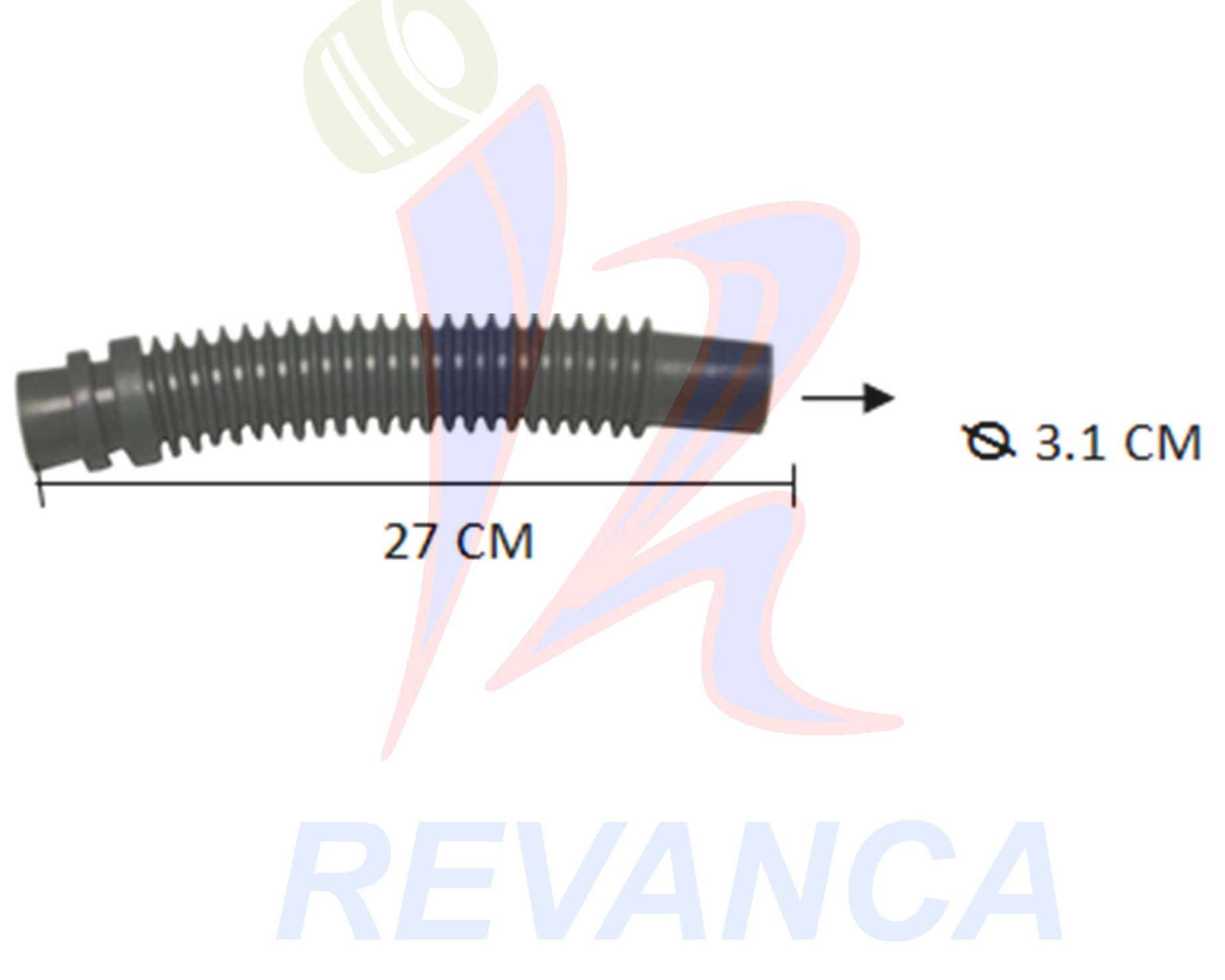 MANGUERA ASIATICA TINA-BOMBA D 31CM REV.