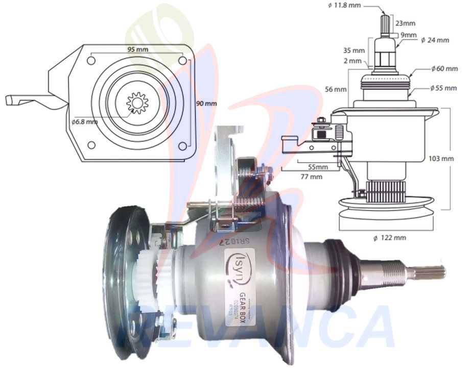 TRANSMISION METALICA LG 11D GBW-20430C 1 PIÑON P/GRANDE