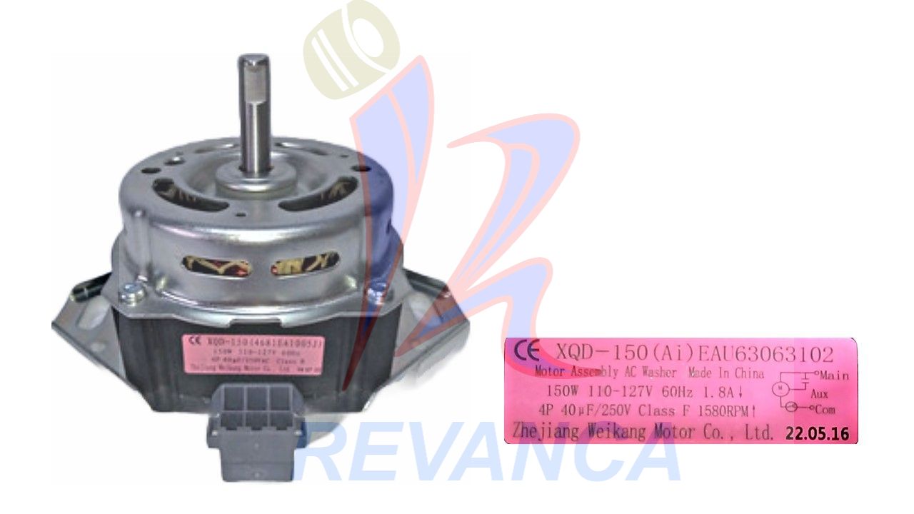 MOTOR LAVADORA LG XQD-150 EAU63063102 150W/1580RPM