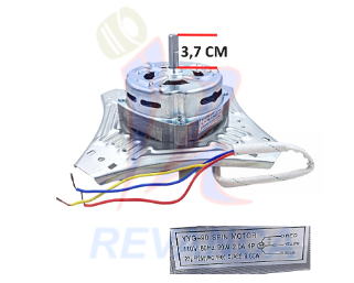MOTOR DE SECADO 90W BASE CUADRADA EJE 12MM (YYG-90) (BOBINA COBRE)