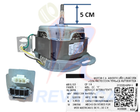 MOTOR LAVADORA MABE KRAKEN 1/4HP 350-390W 233D2246P001