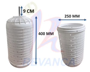 TINA SECADO C/ARO DIAMETRO 250MM ALTO 400MM EJE 14MM