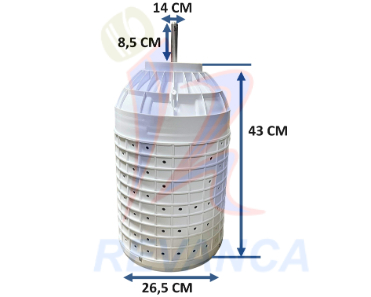 TINA SECADO ELECTROLUX 12KG 134637821 265X43CM