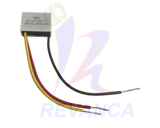 CAPACITOR LAVADORA ASIATICAS 0.1UF + 120 OHMIO 250VAC - Vista 0