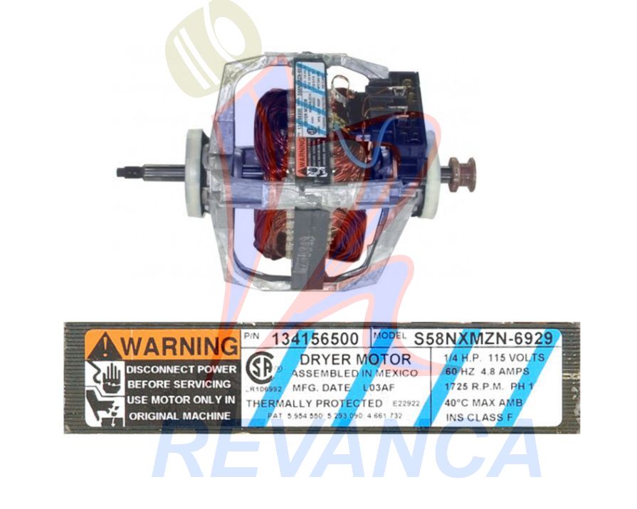 MOTOR SECADORA ELECTROLUX/FRIGIDAIRE EJE ROSCA 131560100/134156500/S58NXMZN-6929