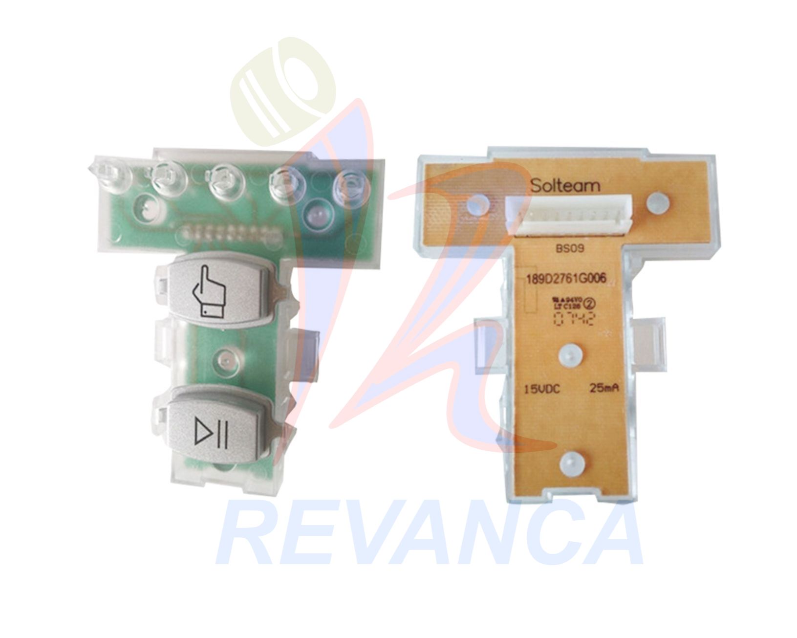 TARJETA BOTON LAV MABE/G.E EASY/IGUAZU 189D2761G009/189D2761G005/WW01F00055/WH01X10591 - Vista 0