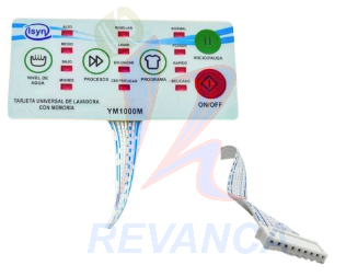 PANEL DISPLAY TARJETA LAVADORA YM1000M