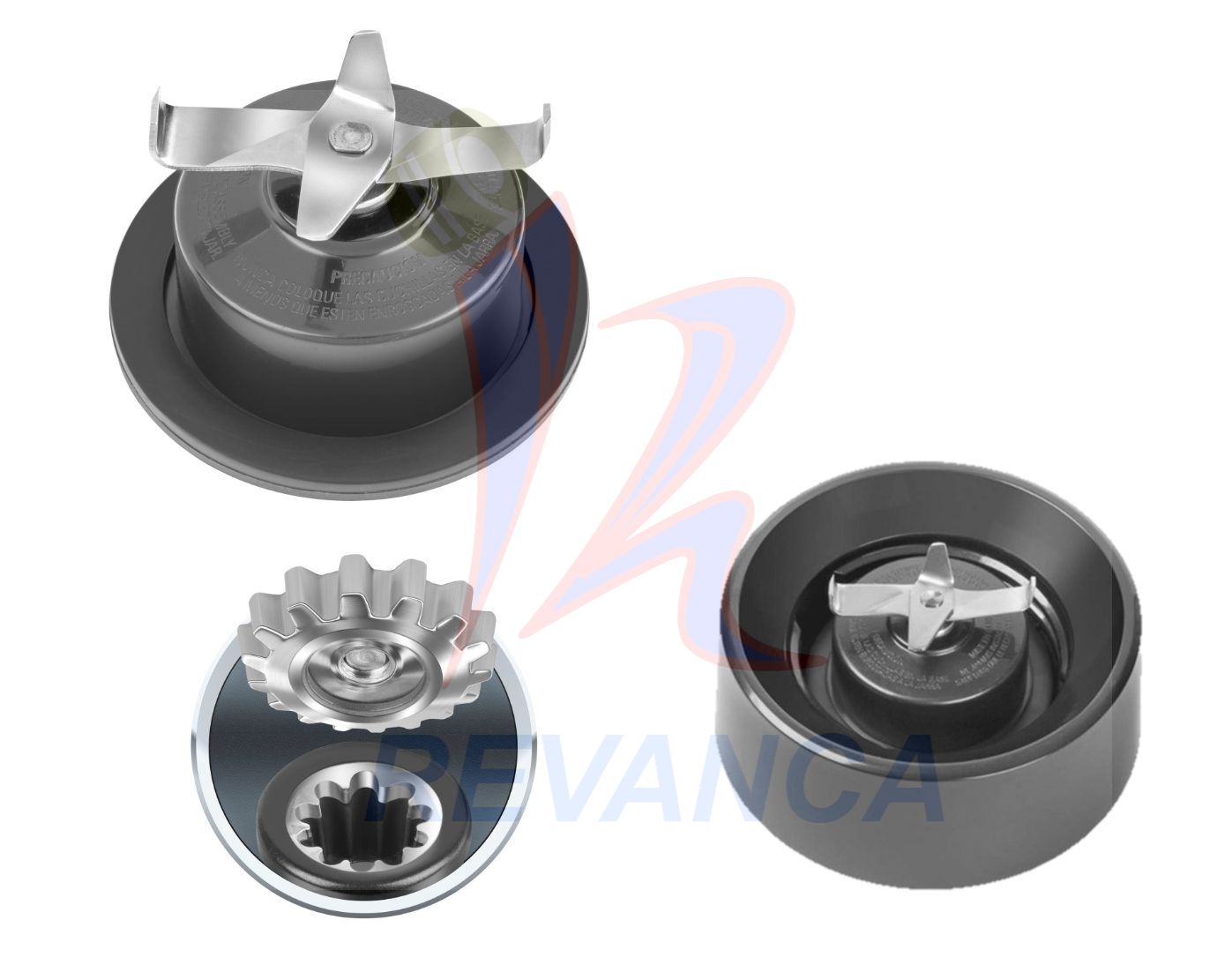 CUCHILLA C/BASE LICUADORA BLACK+DECKER ANCHA BL1650-05LA (TRICUADORA)