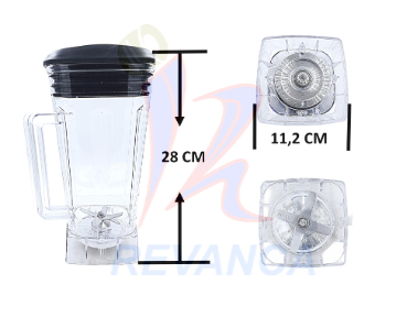 VASO LICUADORA INDUSTRIAL COMPLETO (TAPA Y CUCHILLA)