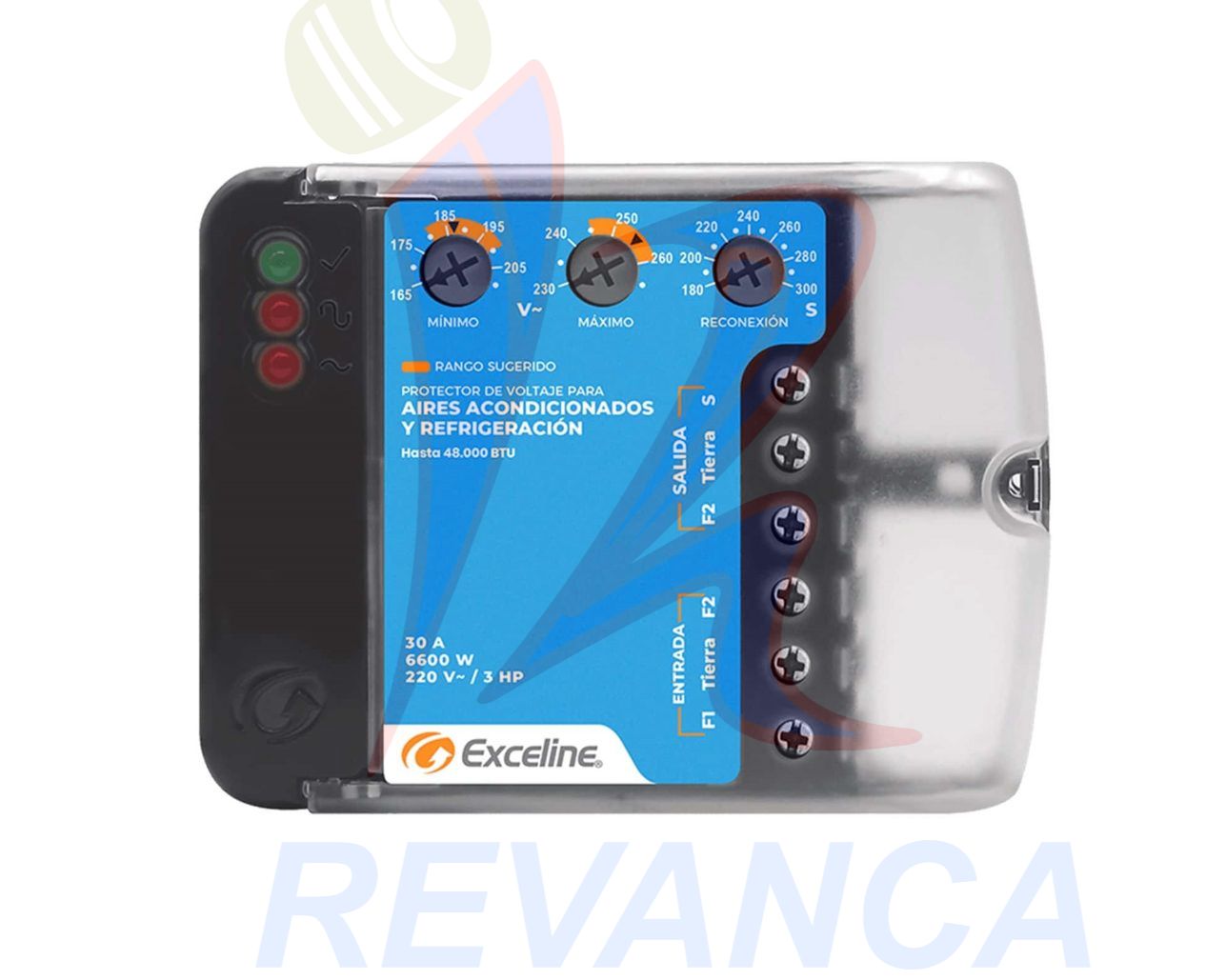 PROTECTOR EXCELINE ALTO VOLT.  P/EQUIPOS DE REFRIG. Y A/A - 220V - Vista 0