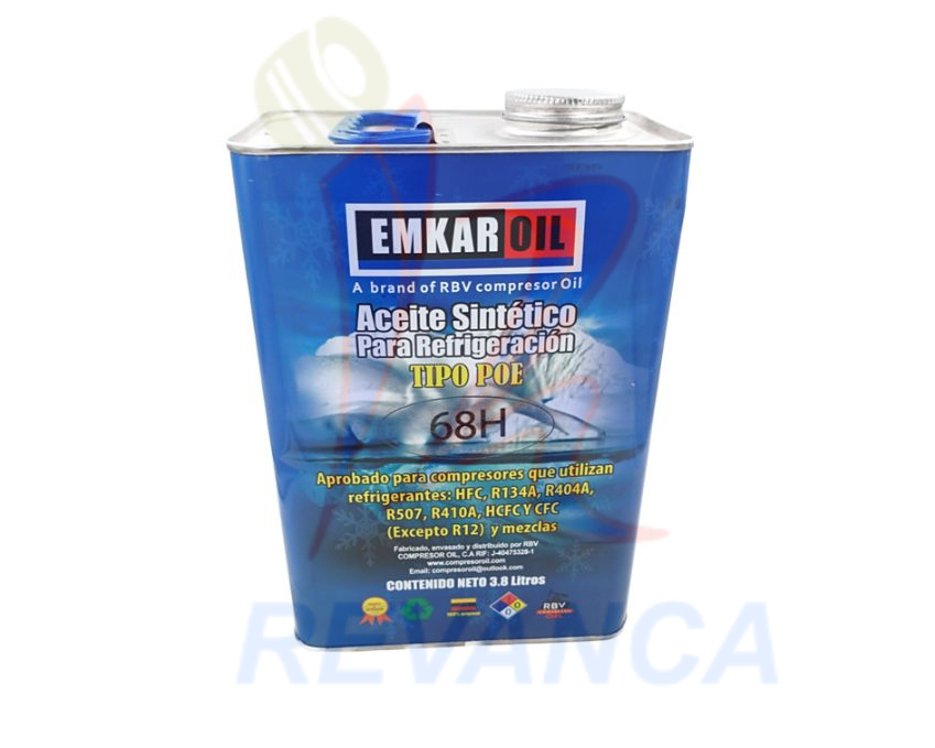 ACEITE GALON REFRIGERANTE EMKAR OIL 68H PARA R134A/R410A/R404A/R507/R407C