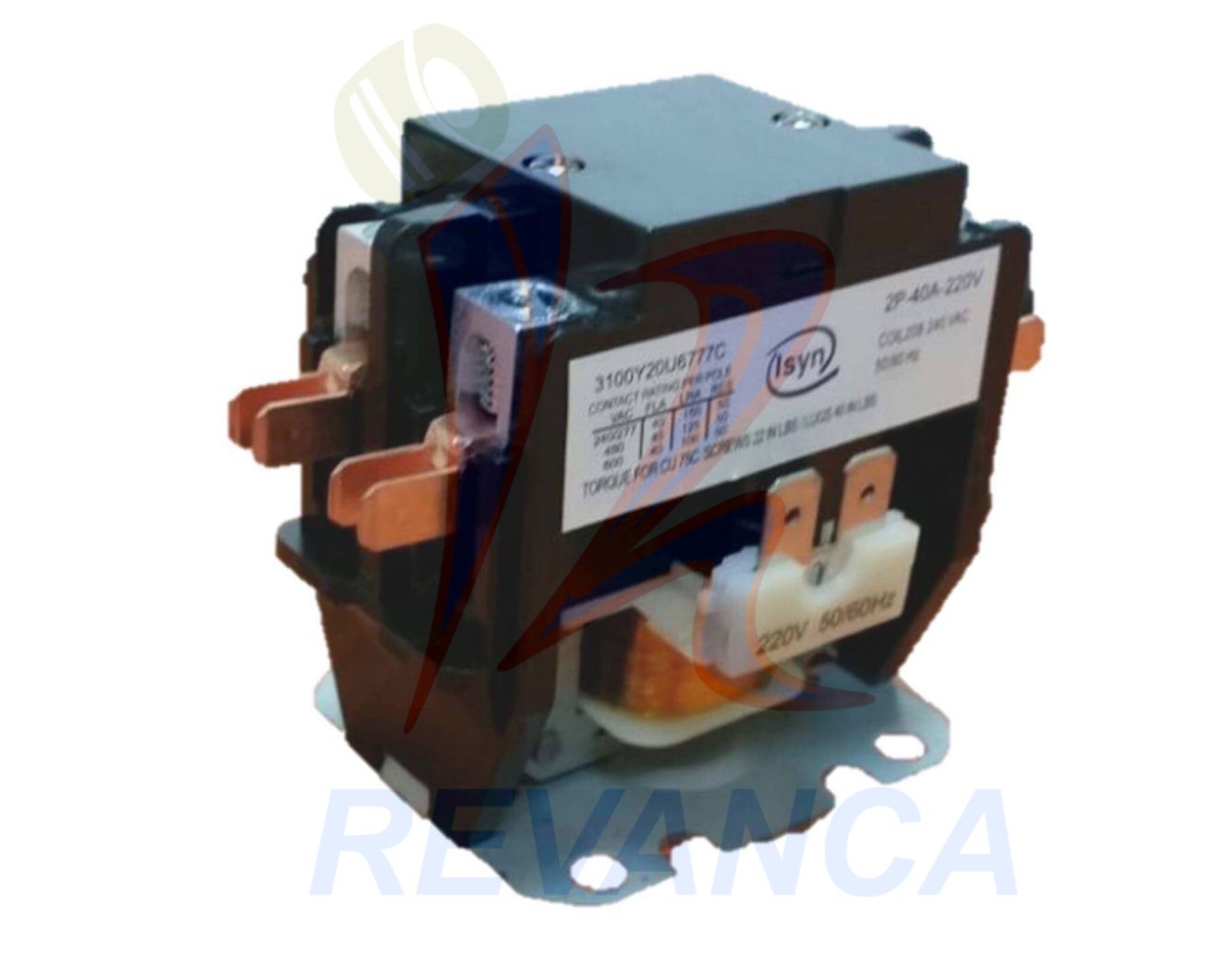 CONTACTOR 2 POLOS A/A 30 AMP. 220V - Vista 0