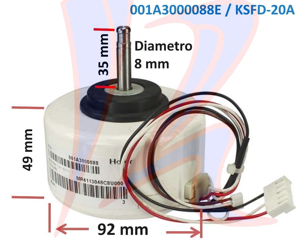 MOTOR DE CONSOLA SPLIT HAIER 26W/1350RPM 220V (EJE 3.5 CM) 001A3000088E/KSFD-20A