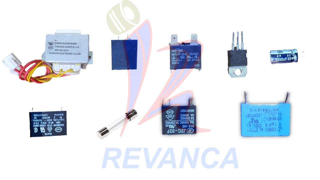 KIT DE REPARACION DE TARJETAS A/A 110/220V 8 PCS (RELAY+TRANSFORMADOR+RESISTENCIA)
