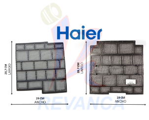 FILTRO AIRE ACONDICIONADO HAIER 12000 BTU (JUEGO X 2 PCS)