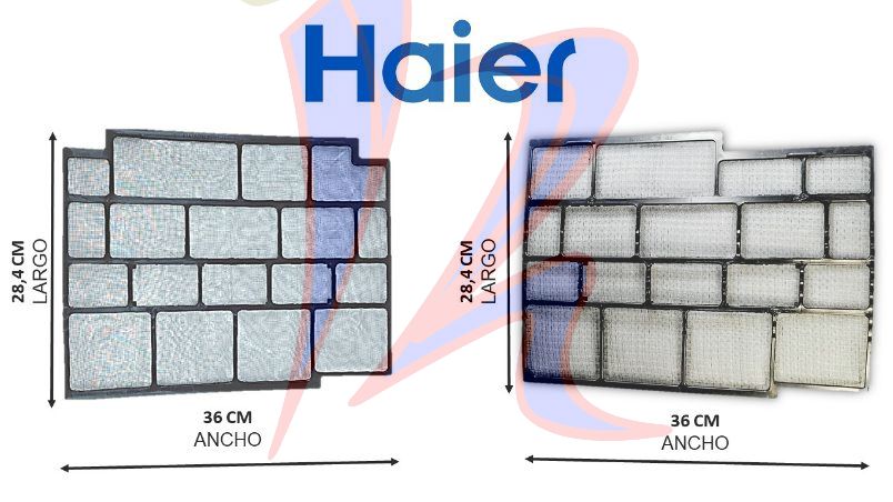 FILTRO AIRE ACONDICIONADO HAIER 18000 BTU (JUEGO X 2 PCS)