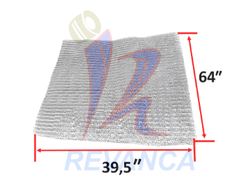 FILTRO DE ALUMINIO 39.5 X 64 X 1/4 PULGADAS DOBLE