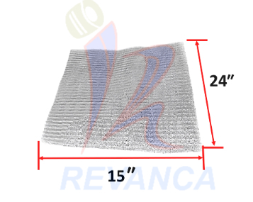 FILTRO DE ALUMINIO A/A DE VENTANA 38X61CM X 1/4 1788