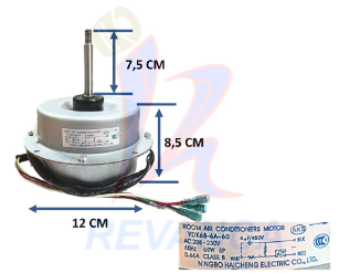 MOTOR CONDENSADOR 68W/208-230V - YDK-68-6A-60