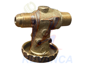 VALVULA DE REFRIGERACION 3/8 FLARE X 3/8 NPT M  (BOMBONAS/EQUIPOS DE SOLDADURA/OTROS)