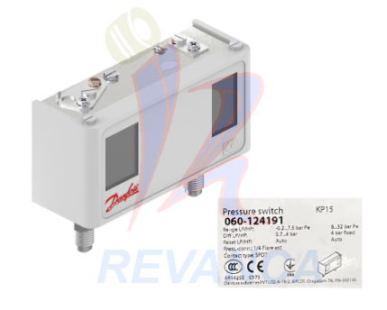 PRESOSTATO DE BAJA CONTROL DANFOSS 060-124191 KP15 FLARE MANUAL RESET - Vista 0
