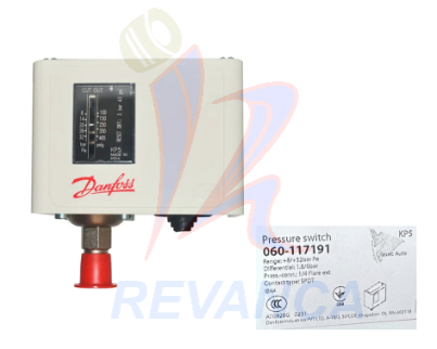 PRESOSTATO DANFOSS DE ALTA AUTO RESET 060-117191 KP5 - Vista 0