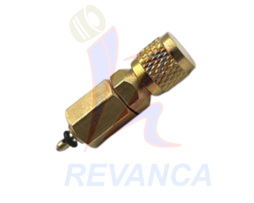 VALVULA DE BRONCE LATA GAS REFRIGERANTE 1/4X1/4 ROSCA GRUESA - Vista 0