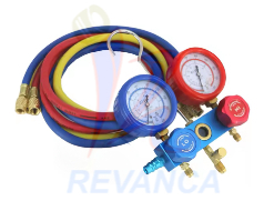 JUEGO DE MANOMETRO ALUMINIO R-134-R22-R404-R410 ALTA CALIDAD