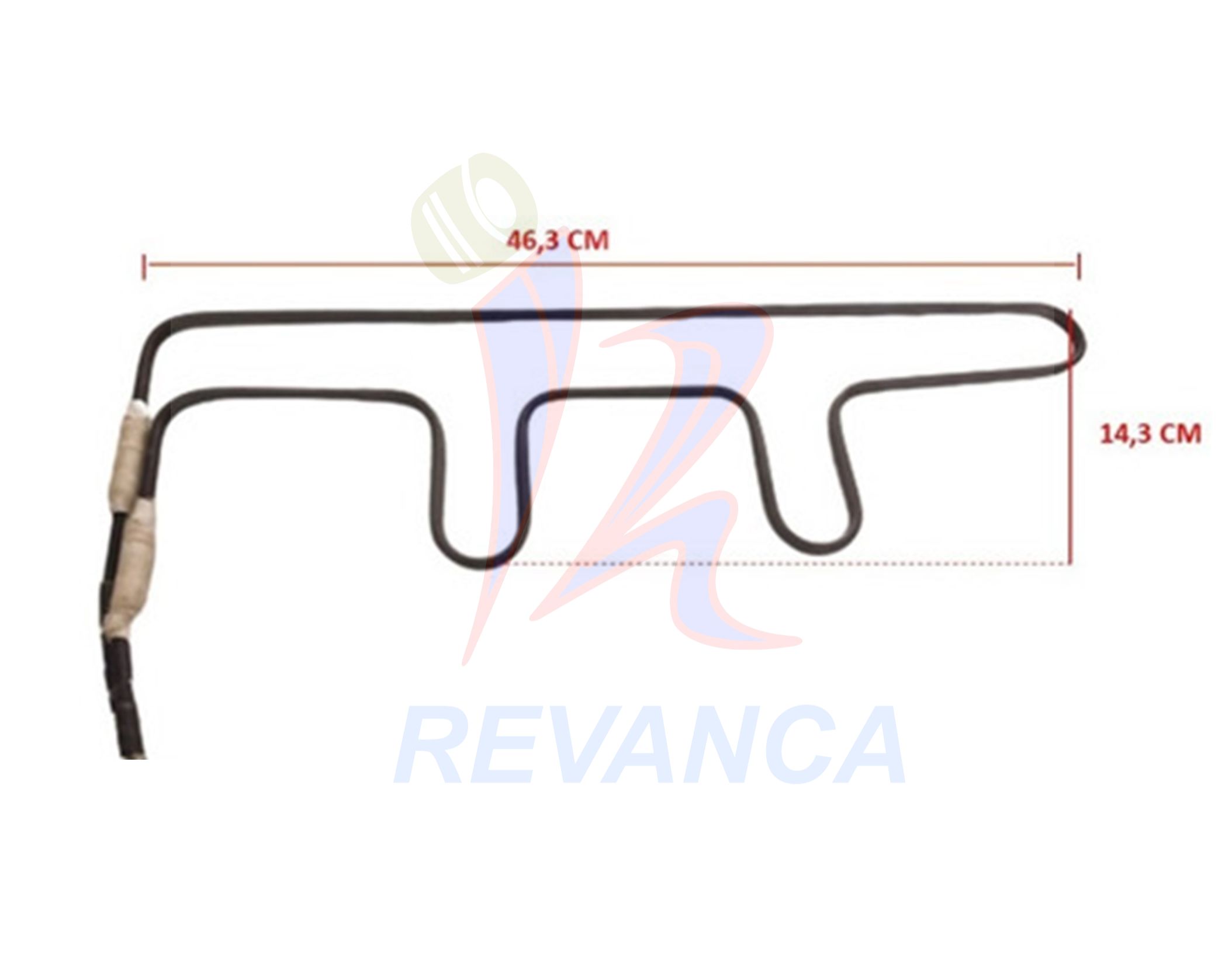 RESISTENCIA NEVERA MABE MTR463 DE 46.3X14CM 110V/250W