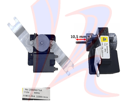 MICRO MOTOR DE NEVERA BASE LARGA 11W/0.20A/3200RPM 110V 200009075A