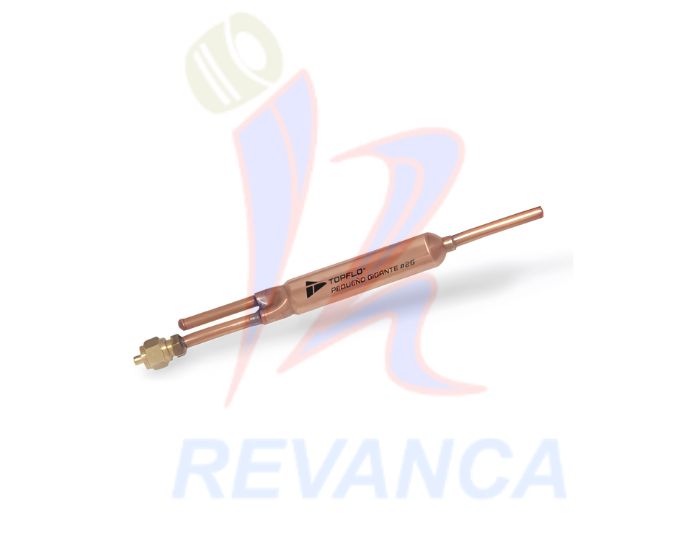FILTRO SOLDABLE TOP FLO PEQUEÑO GIGANTE DE 1/4 C/VALVULA DE GUSANILLO