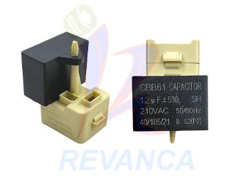 KIT COMPLETO RELAY CON CAPACITOR 1/8-1/3HP (5SP14M419PF/12UF)