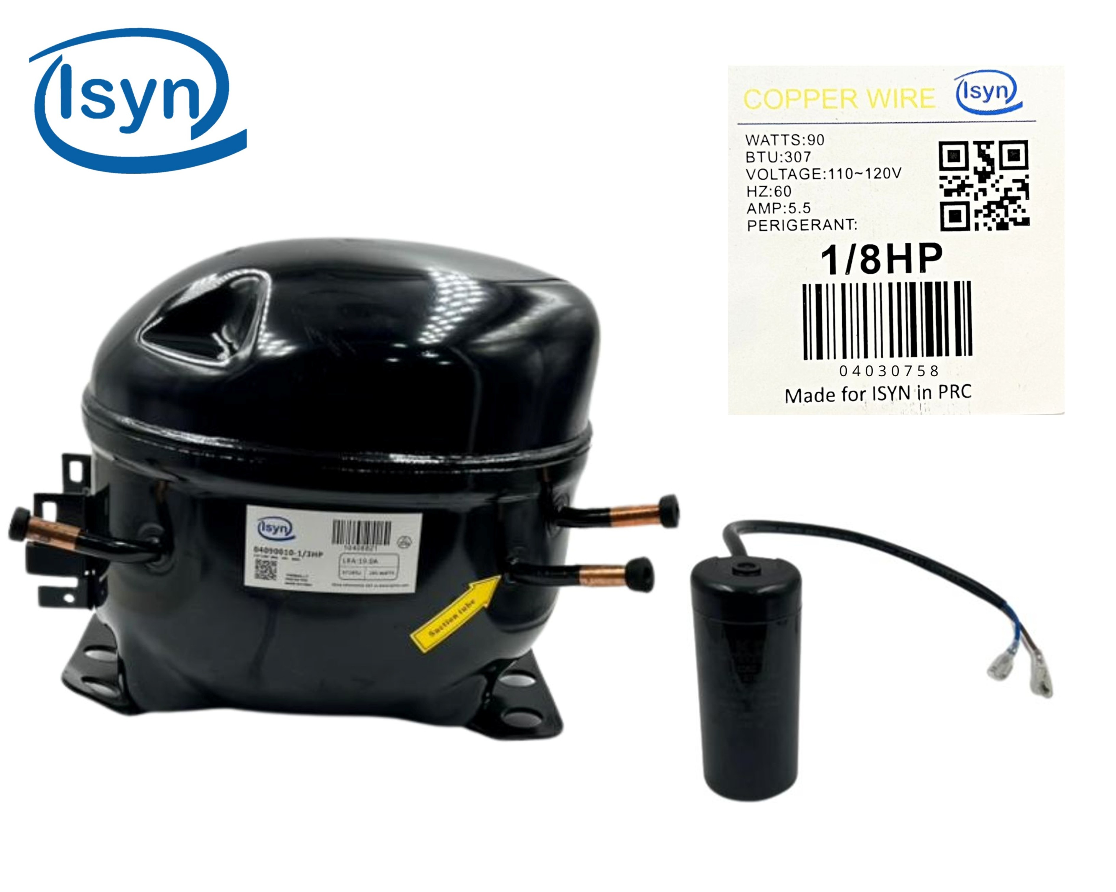 COMPRESOR NEVERA ISYN R600 1/8HP