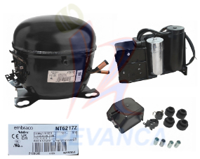 COMPRESOR DE 1/2HP EMBRACO NEU2140GK-230V 50/60HZ - LBP R404A - Vista 0