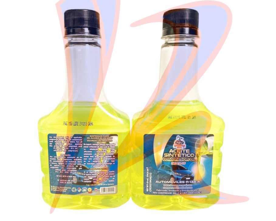 ACEITE RBV SINTETICO PAG 150  R134A UV 8 OZ (CAJA X 6 UND) - Vista 0
