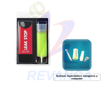 DETECTOR DE FUGA ACONDICIONADO  MANGUERA Y CONECTOR  30ML LEAK STOP - Vista 0