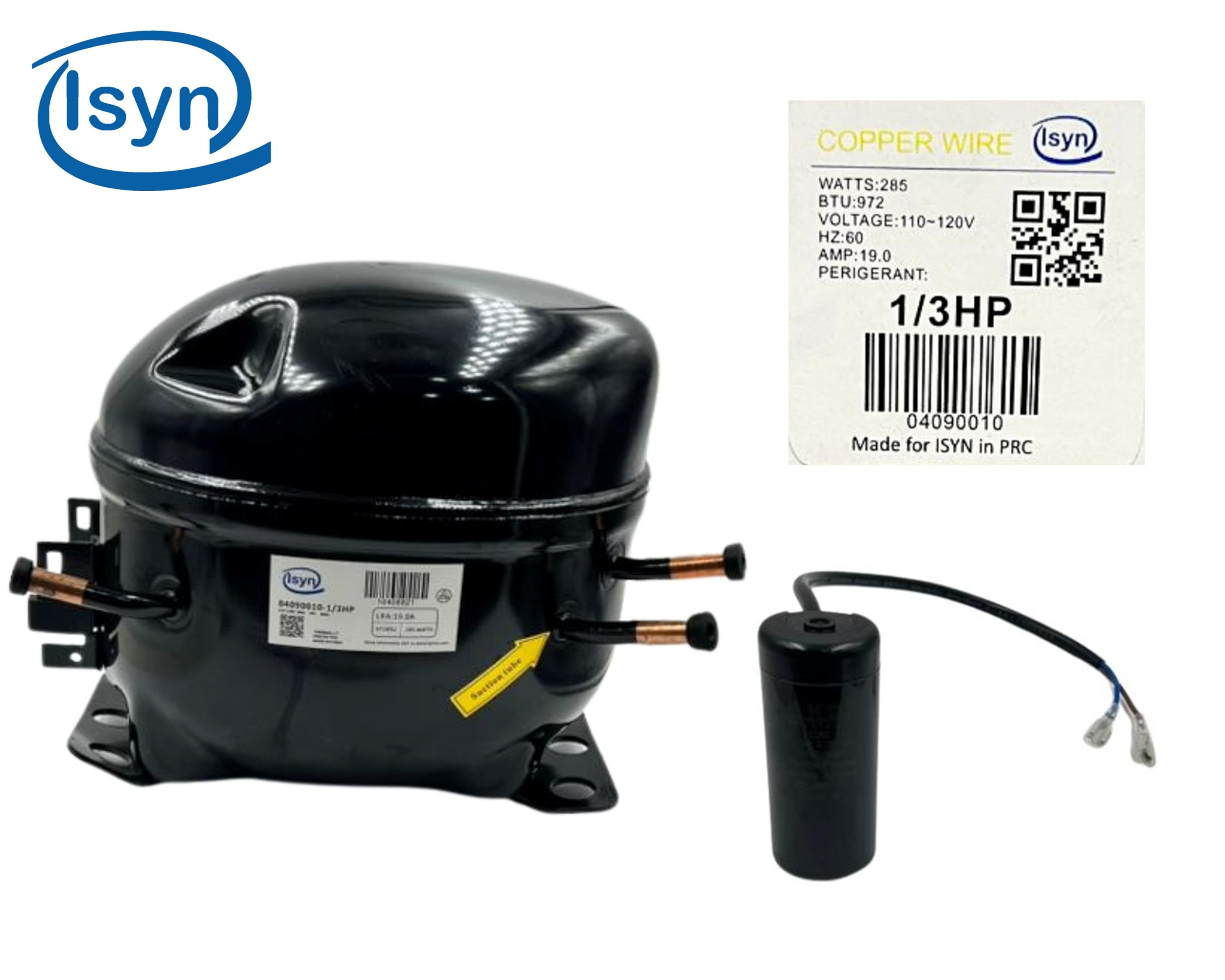 COMPRESOR NEVERA ISYN R600A 1/3HP