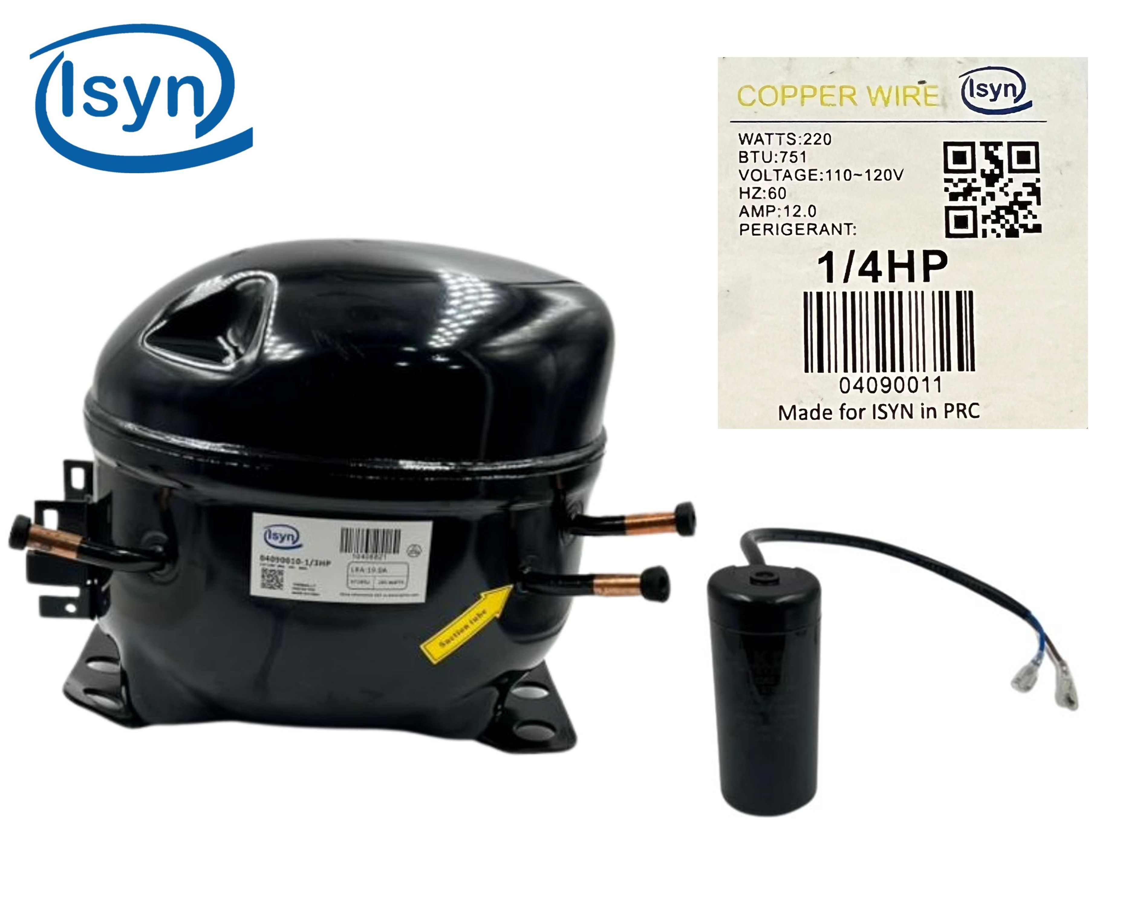 COMPRESOR NEVERA ISYN R600A 1/4HP