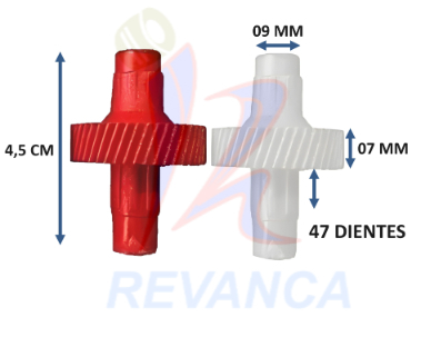 PIÑON DE BATIDORA BLANCO/ROJO (2 PCS)